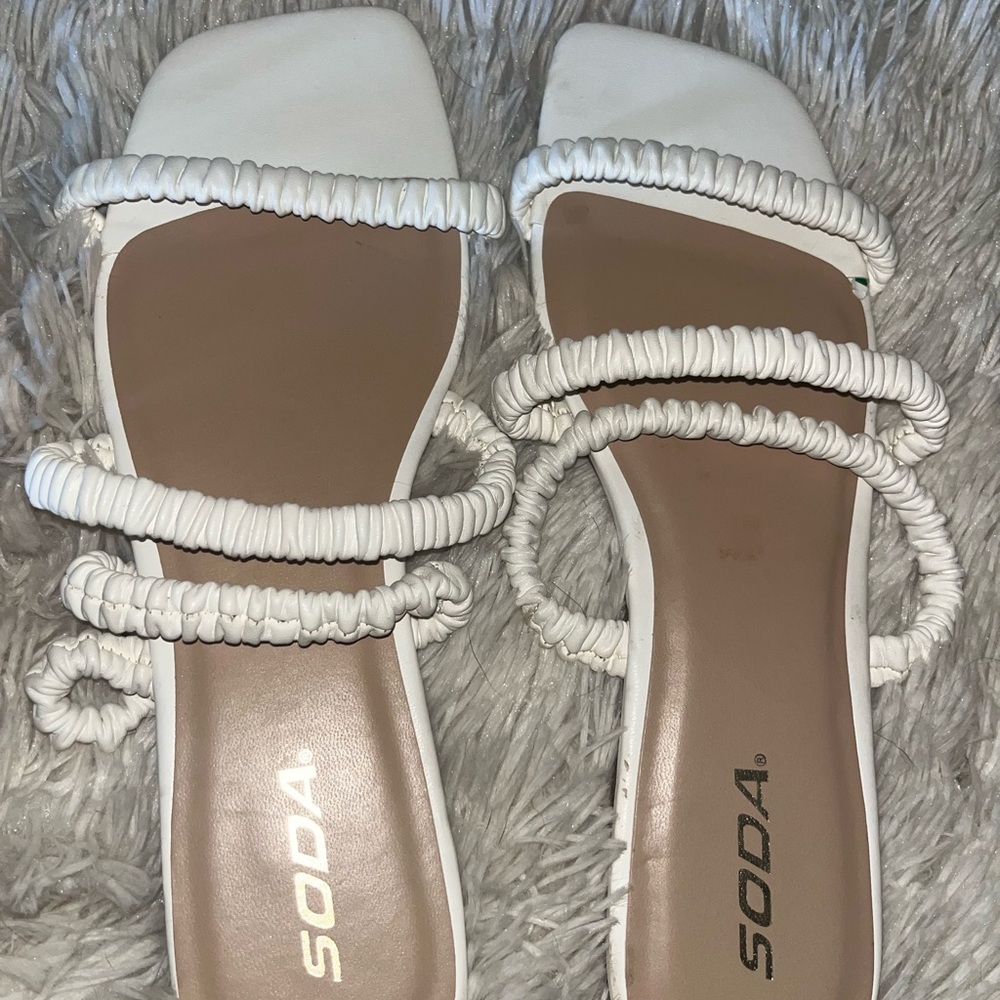 White sandals